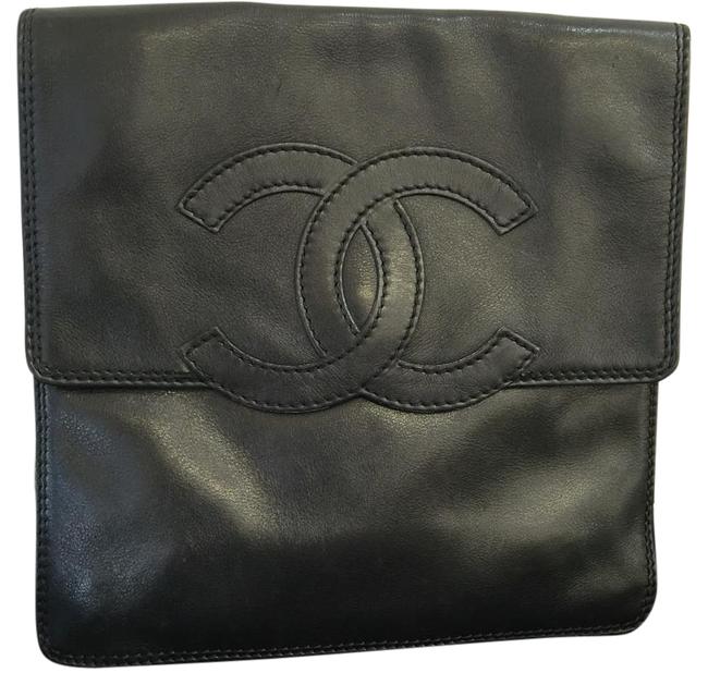 Chanel Messenger Cc Black Calf Leather Cross Body Bag 