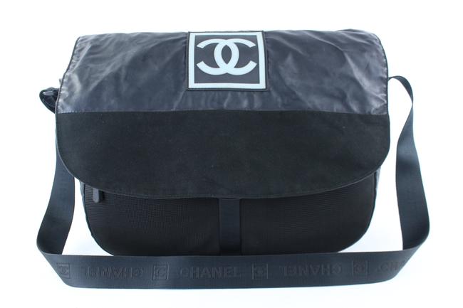 Chanel Messenger Cc Sports Extra Large 221508 Black Nylon Cross Body Bag 