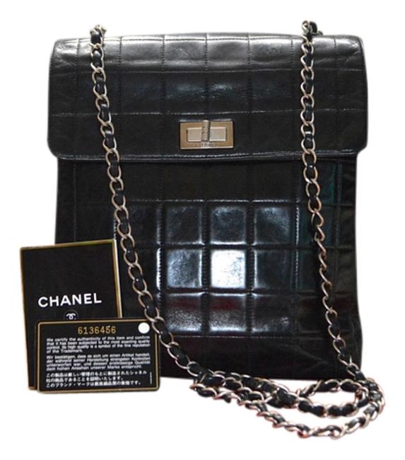 Chanel Messenger Messenger style &quotChocolate Black Leather Cross Body Bag 