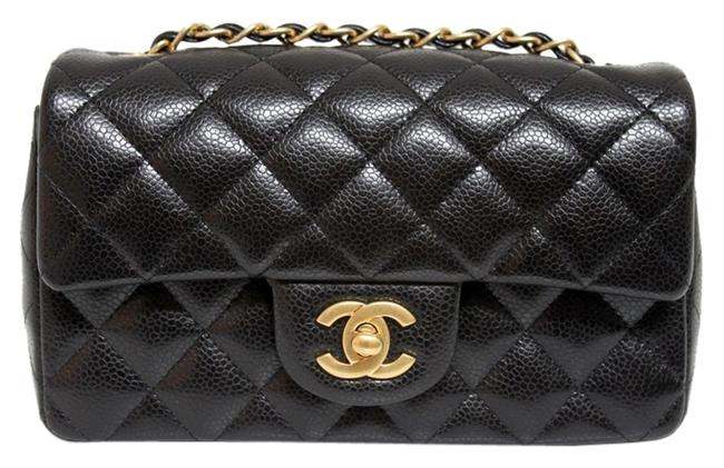 Chanel Mini Black Leather Cross Body Bag 