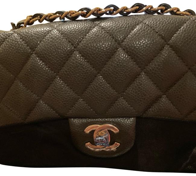 Chanel Mini Flap Dark Grey Caviar Cross Body Bag 