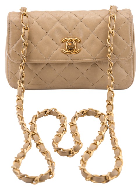 Chanel Mini Nude Leather Cross Body Bag 