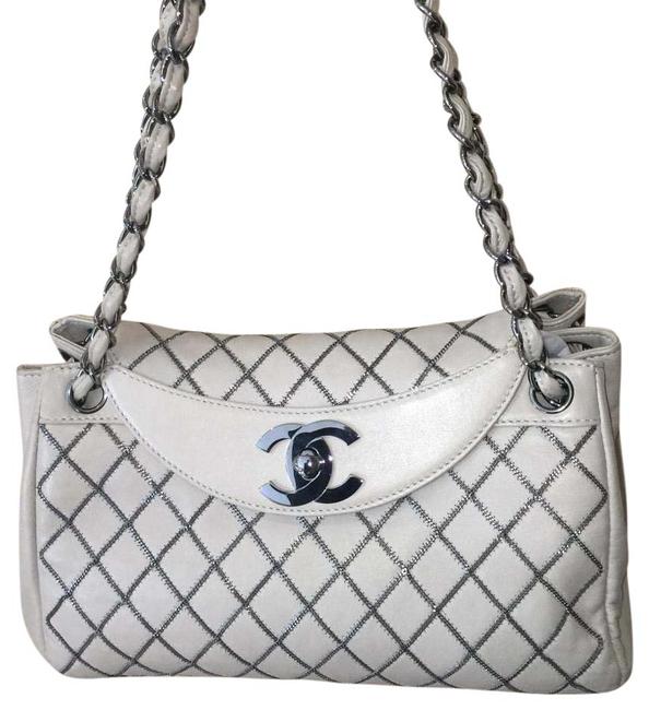 Chanel Pattina Beige Leather Cross Body Bag 