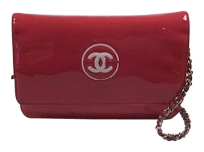Chanel Pink Patent Leather Cross Body Bag 