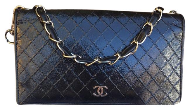 Chanel Quilted Black Leather Cross Body Bag 