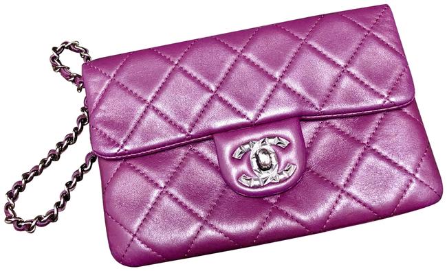 Chanel Quilted Eggplant Leather Cross Body Bag 