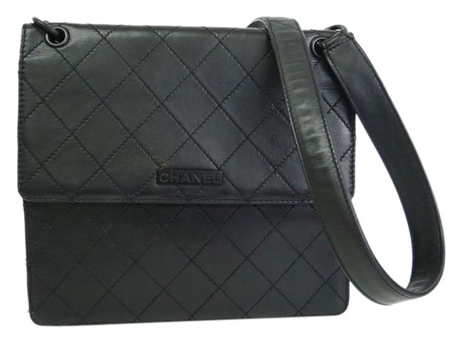 Chanel Shoulder Quilted Flap Calfskin Leather Cross Body Bag 