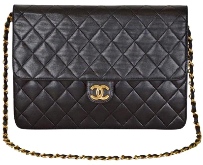 Chanel Quilted Lambskin Black Cross Body Bag 