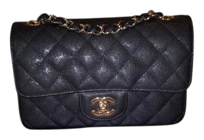 Chanel Rectangular Mini Black Caviar Cross Body Bag 