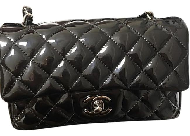Chanel Mini Rectangular Black Patent Cross Body Bag 