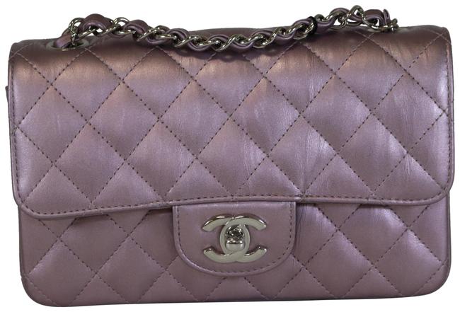 Chanel Rectangular Mini Pink Metallic Cross Body Bag 