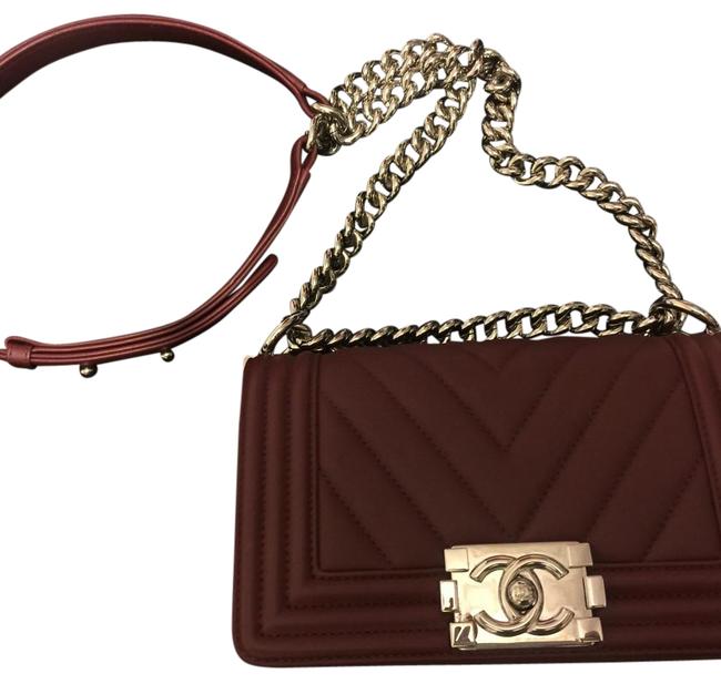 Chanel Red Calf Skin Cross Body Bag 
