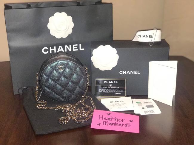 Chanel Round Iridescent Caviar Cross Body Bag 