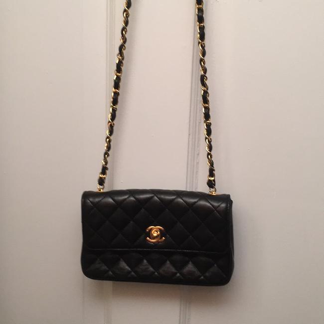 Chanel Sale Quilted Black Leather Cross Body Bag 
