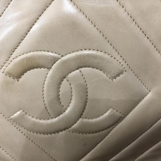Chanel Shoulder Nude Leather Cross Body Bag 