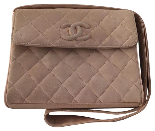 Chanel Shoulder Pink Suede Leather Cross Body Bag 