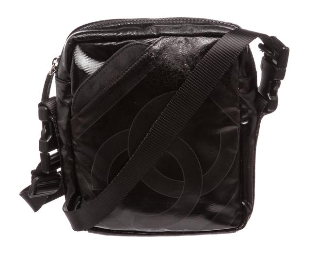 Chanel Sport Ligne Handbag Black Coated Canvas Cross Body Bag 