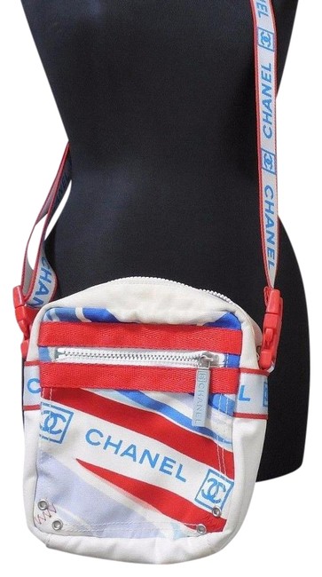 Chanel Shoulder Sport Line Adjustable Strap Multicolor Canvas Cross Body Bag 