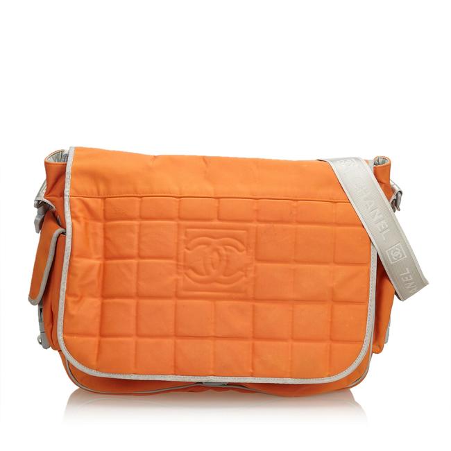 Chanel Sports Line Orange Nylon Cross Body Bag 