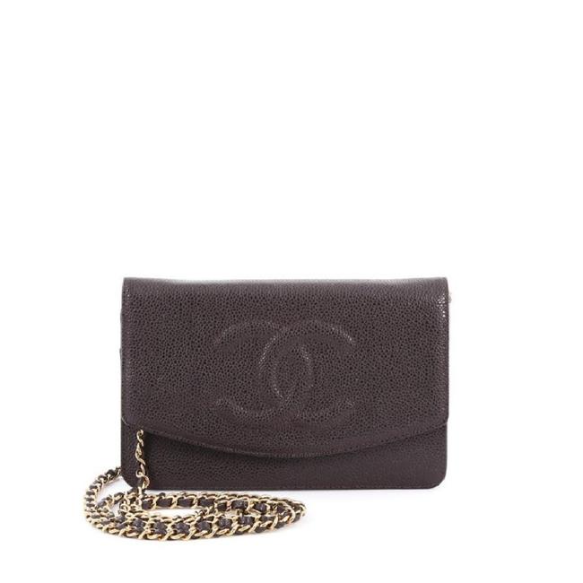 Chanel Timeless Wallet On A Chain Black Leather Cross Body Bag 