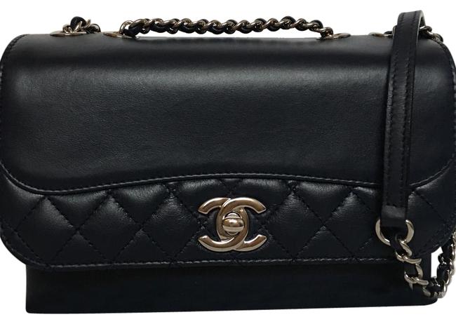 Chanel Tramezzo Navy Calfskin Leather Cross Body Bag 