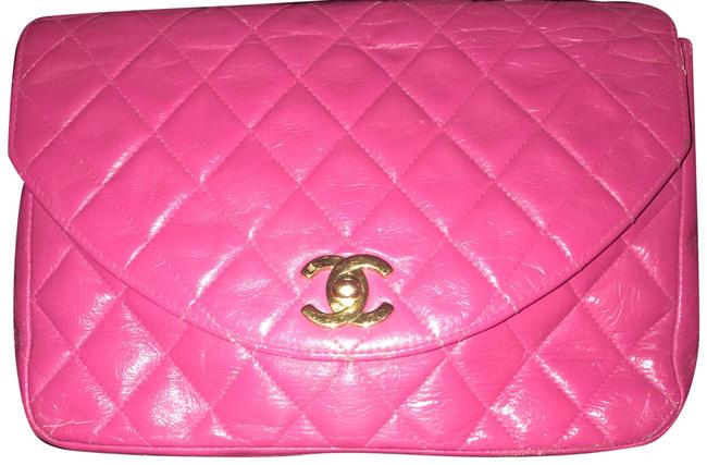Chanel Vintage Bubblegum Pink Leather Cross Body Bag 