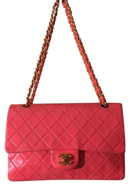 Chanel Vintage Pink Lamb Cross Body Bag 