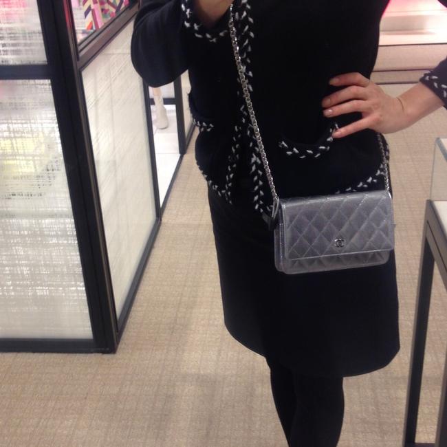 Chanel Wallet On A Chain Silver Leather Cross Body Bag 