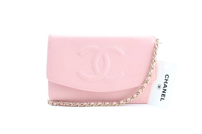 Chanel Wallet on Chain 12cr0227 Pink Caviar Leather Cross Body Bag 