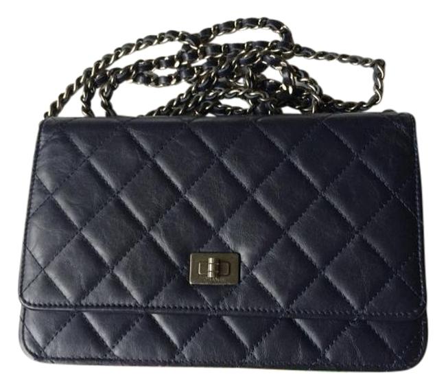Chanel 255 Reissue Woc Navy Cross Body Bag 
