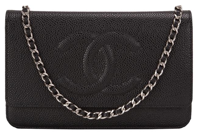 Chanel Wallet on Chain Black Caviar Cc Woc Cross Body Bag 