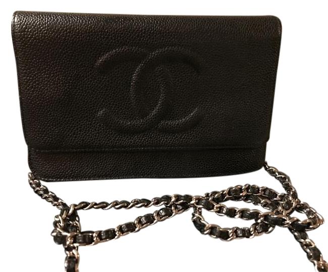 Chanel Wallet on Chain Black Cavier Cross Body Bag 