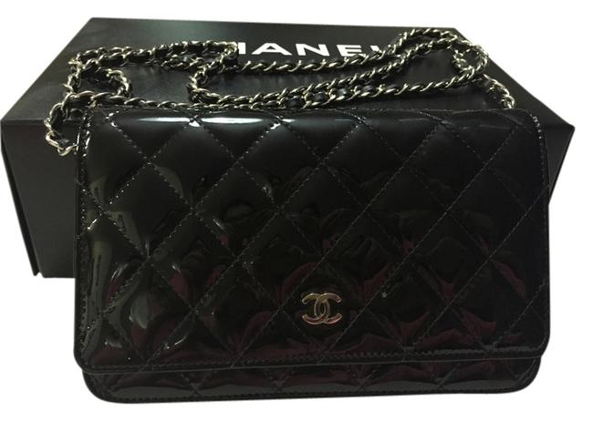Chanel Woc Black Pattent Cross Body Bag 