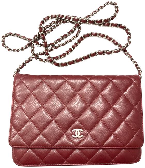 Chanel Wallet on Chain Bordeaux Caviar Cross Body Bag 