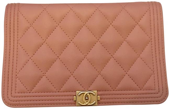 Chanel Boy Le Woc Blush Pink Caviar Leather Cross Body Bag 