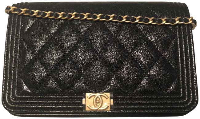 Chanel Boy Wallet on Chain New Le Woc Black Caviar Leather Cross Body Bag 