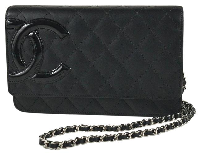 Chanel Wallet on Chain Cambon Black Lambskin Cross Body Bag 