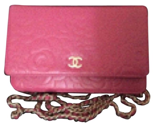 Chanel Camellia Woc Fuschia Lambskin Cross Body Bag 