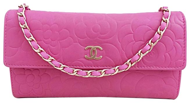 Chanel Wallet on Chain Camille Pink Leather Cross Body Bag 