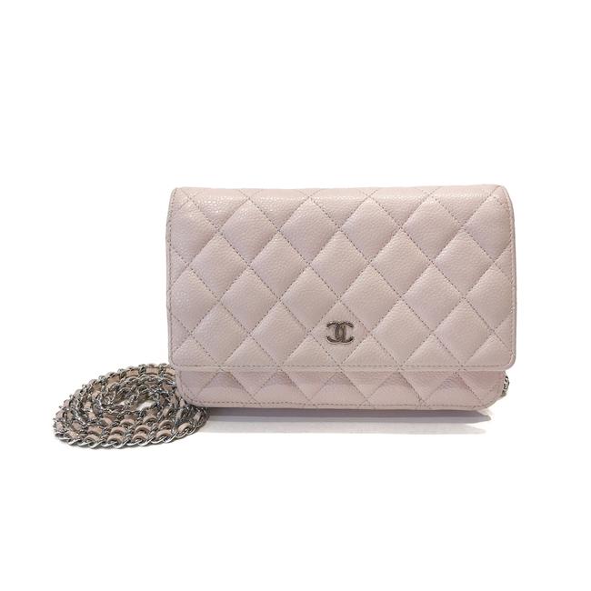Chanel Wallet on Chain Caviar Classic Quilted Pink Leather Cross Body Bag 
