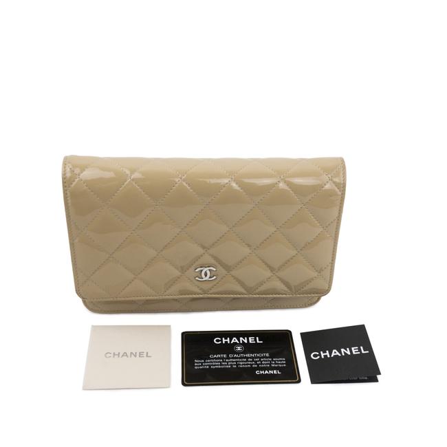 Chanel Wallet on Chain Classic Beige Patent Leather Cross Body Bag 