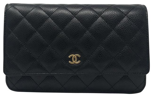 Chanel Wallet on Chain Classic Woc Black Caviar Cross Body Bag 