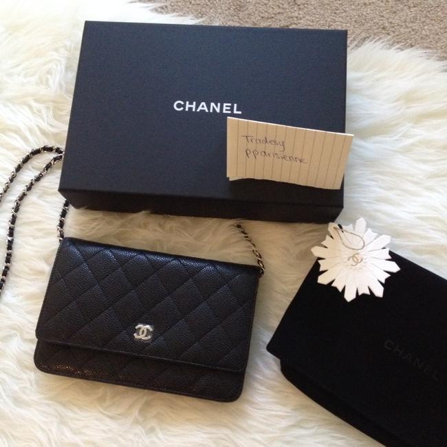 Chanel Classic Quilted Woc Black Cross Body Bag 