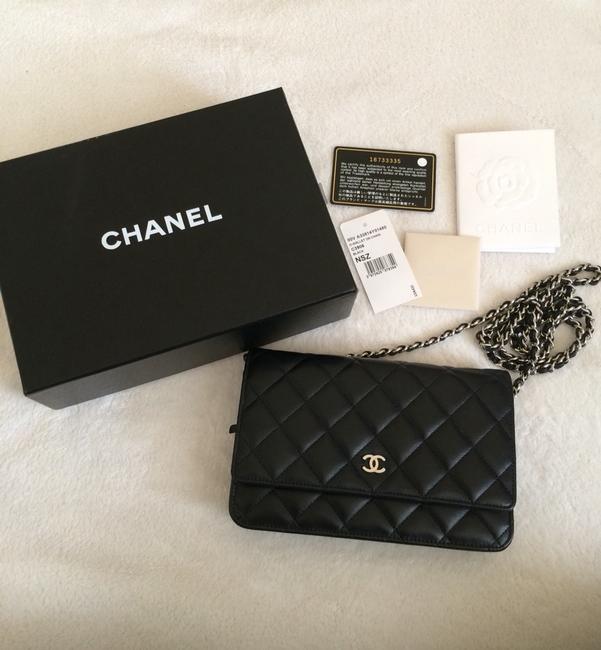 Chanel Wallet on Chain Classic Woc Black Lambskin Cross Body Bag 