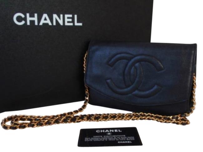 Chanel Clutch Caviar Woc Envelope Gold Cross Body Bag 