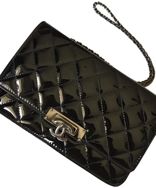Chanel Wallet on Chain Golden Class Black Patent Leather Cross Body Bag 