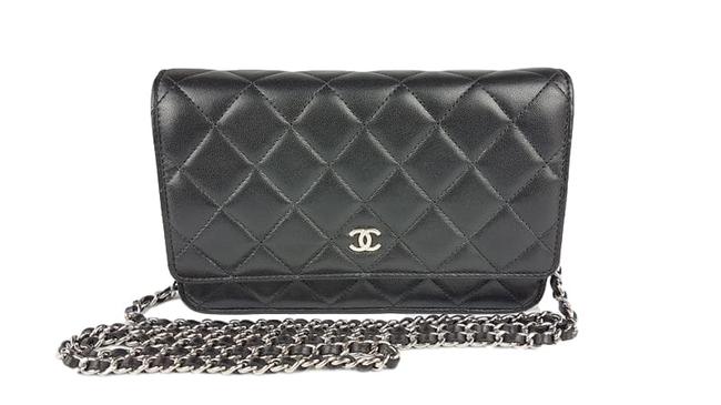 Chanel Lambskin Black Leather Cross Body Bag 
