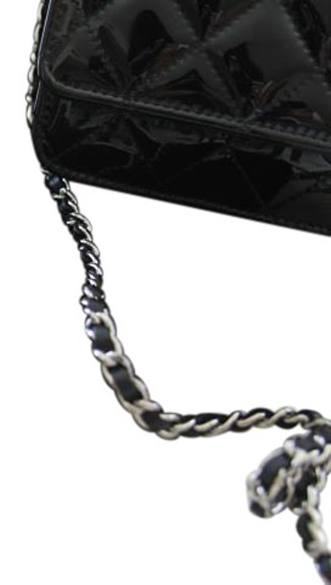 Chanel Wallet on Chain Leather Black Patent Cross Body Bag 