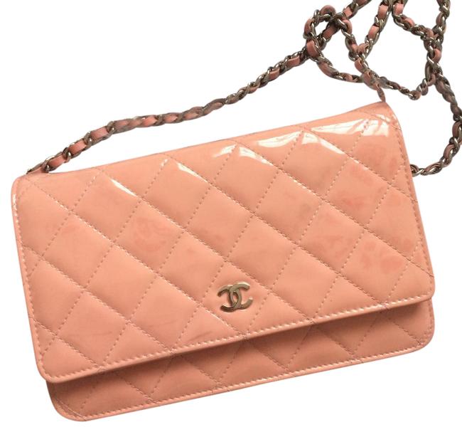 Chanel Woc Light Pink Patent Leather Cross Body Bag 