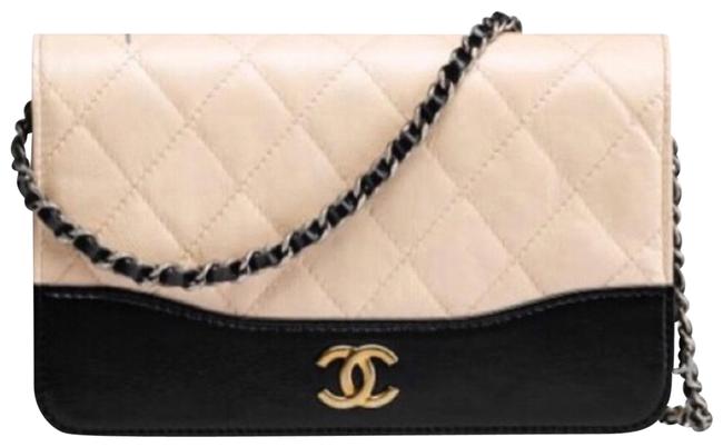 Chanel Wallet on Chain Limited Edition Woc Black &amp Cream Color Cross Body Bag 